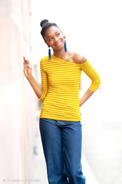 Baumwolljersey Isa Streifen Gelb/Weiß  by Swafing